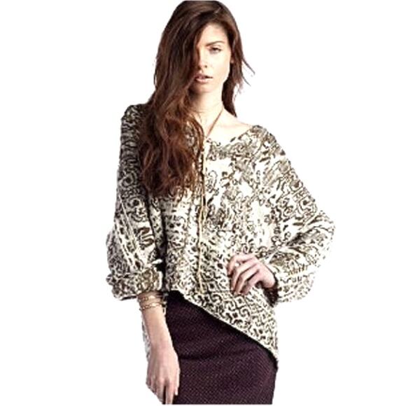 Free People Raggy Hoodie Knitted Oversize Sweater - Picture 1 of 7